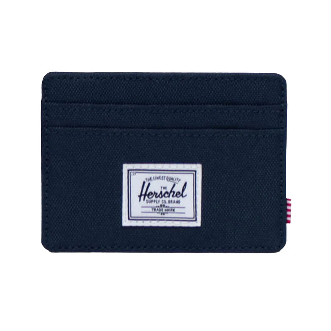 Navy - Front - Herschel Charlie RFID Blocking Card Holder
