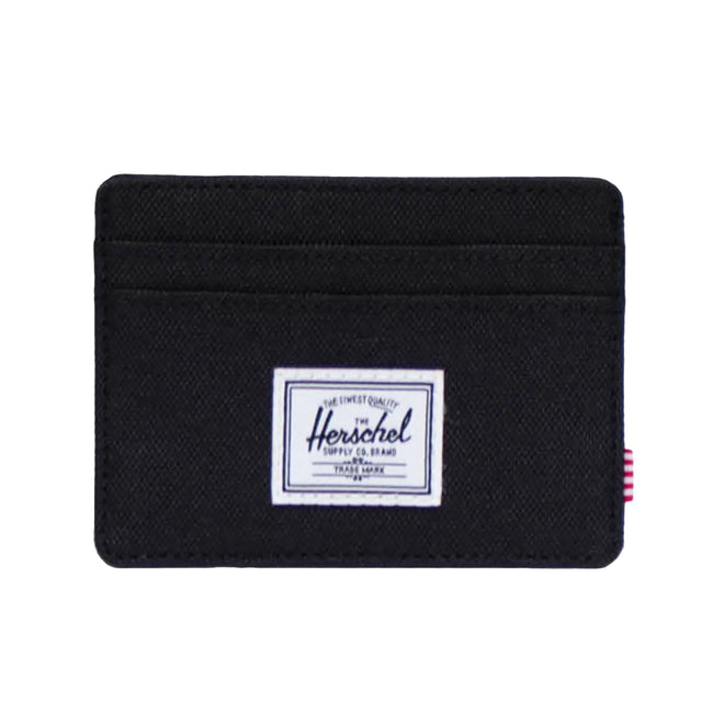 Solid Black - Front - Herschel Charlie RFID Blocking Card Holder
