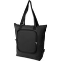 Solid Black - Side - EcoFold RPET Foldable 15L Cooler Tote Bag