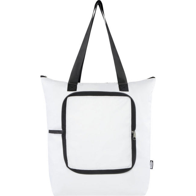 White - Front - EcoFold RPET Foldable 15L Cooler Tote Bag