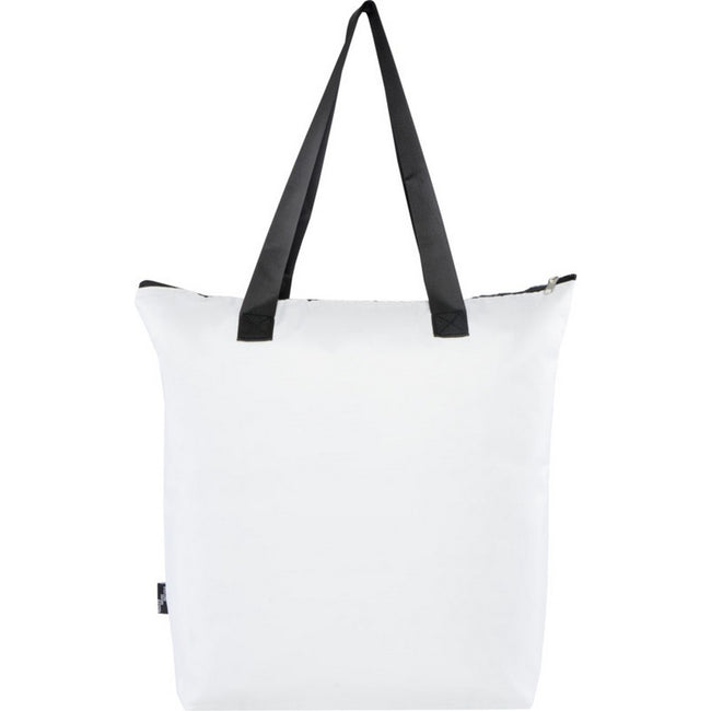 White - Back - EcoFold RPET Foldable 15L Cooler Tote Bag