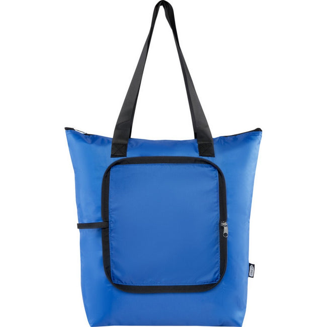 Royal Blue - Front - EcoFold RPET Foldable 15L Cooler Tote Bag