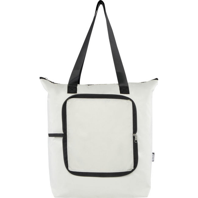 Sandstone - Front - EcoFold RPET Foldable 15L Cooler Tote Bag