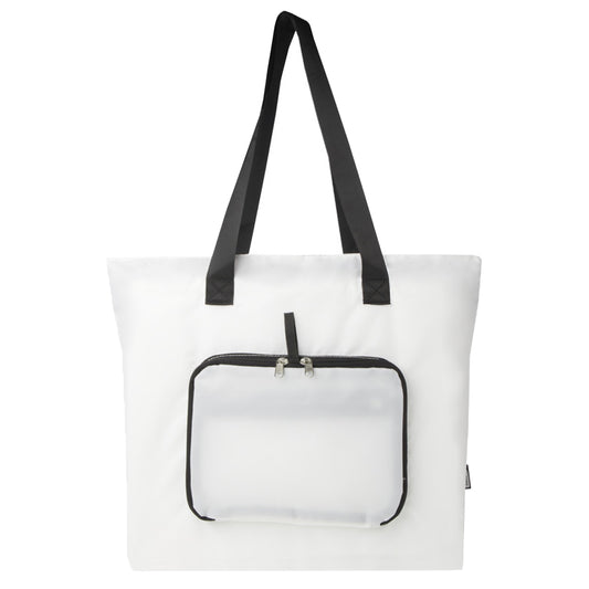 White - Front - Floso RPET Foldable 16L Tote Bag