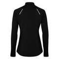 Solid Black - Back - Roly Womens-Ladies Estambul Quarter Zip Long-Sleeved Sweatshirt