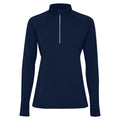Navy Blue - Front - Roly Womens-Ladies Estambul Quarter Zip Long-Sleeved Sweatshirt