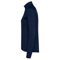 Navy Blue - Side - Roly Womens-Ladies Estambul Quarter Zip Long-Sleeved Sweatshirt