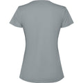 Grey - Back - Roly Womens-Ladies Estoril Short-Sleeved T-Shirt