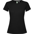 Solid Black - Front - Roly Womens-Ladies Estoril Short-Sleeved T-Shirt