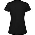 Solid Black - Back - Roly Womens-Ladies Estoril Short-Sleeved T-Shirt