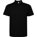 Solid Black - Front - Roly Mens Tormo Short-Sleeved Polo Shirt