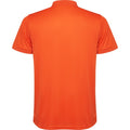 Fire Orange - Back - Roly Mens Tormo Short-Sleeved Polo Shirt