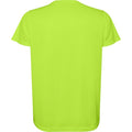 Fluorescent Green - Back - Roly Mens Estoril Short-Sleeved T-Shirt