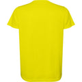 Fluorescent Yellow - Back - Roly Mens Estoril Short-Sleeved T-Shirt