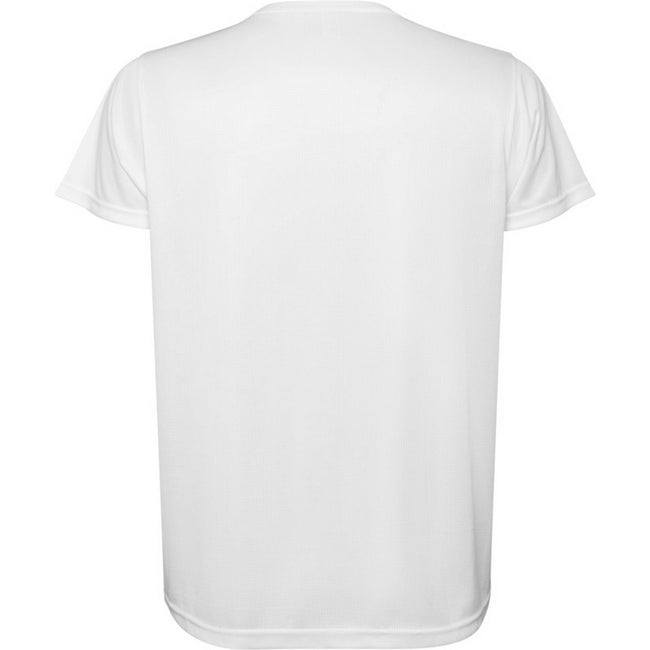 White - Back - Roly Childrens-Kids Estoril Short-Sleeved T-Shirt