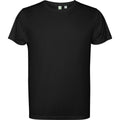 Solid Black - Front - Roly Childrens-Kids Estoril Short-Sleeved T-Shirt