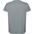 Grey - Back - Roly Childrens-Kids Estoril Short-Sleeved T-Shirt