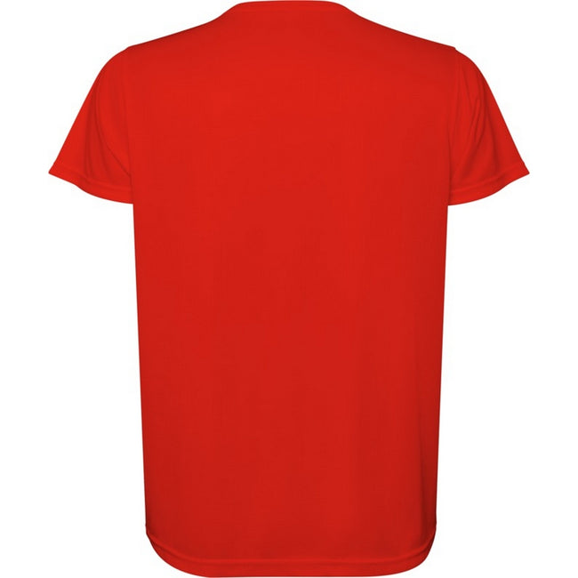 Red - Back - Roly Childrens-Kids Estoril Short-Sleeved T-Shirt