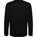 Solid Black - Back - Roly Unisex Adult Estoril Long-Sleeved T-Shirt