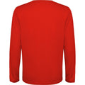 Red - Back - Roly Unisex Adult Estoril Long-Sleeved T-Shirt