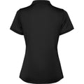 Solid Black - Back - Roly Womens-Ladies Tormo Short-Sleeved Polo Shirt