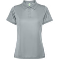 Grey - Front - Roly Womens-Ladies Tormo Short-Sleeved Polo Shirt