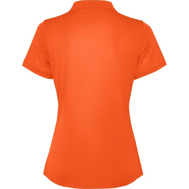 Fire Orange - Back - Roly Womens-Ladies Tormo Short-Sleeved Polo Shirt