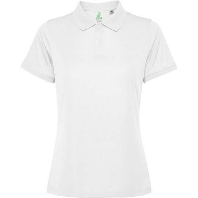 White - Front - Roly Womens-Ladies Tormo Short-Sleeved Polo Shirt