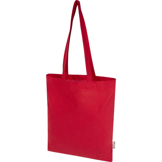 Red - Front - Floso Madras Recycled Cotton 7L Tote Bag