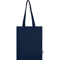 Navy - Side - Floso Madras Recycled Cotton 7L Tote Bag