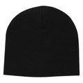 Solid Black - Side - Elevate Unisex Adult Izu Beanie