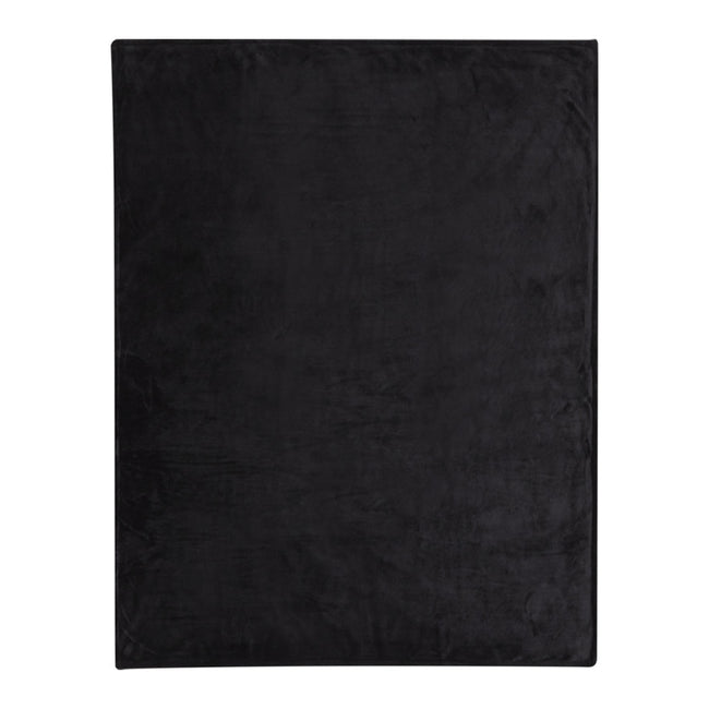 Solid Black - Lifestyle - Floso Ashen Sherpa Recycled Blanket
