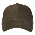 Forest Green - Front - Elevate NXT 6 Panel Corduroy Baseball Cap