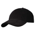 Solid Black - Side - Elevate NXT 6 Panel Corduroy Baseball Cap