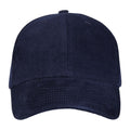 Navy - Front - Elevate NXT 6 Panel Corduroy Baseball Cap
