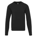 Solid Black - Front - Elevate Life Unisex Adult Interlock Crew Neck Sports Sweatshirt