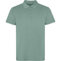 Dark Green - Front - Roly Unisex Adult Cobain Short-Sleeved Polo Shirt