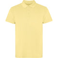 Yellow - Front - Roly Unisex Adult Cobain Short-Sleeved Polo Shirt