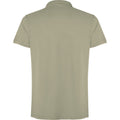 Khaki - Back - Roly Unisex Adult Cobain Short-Sleeved Polo Shirt
