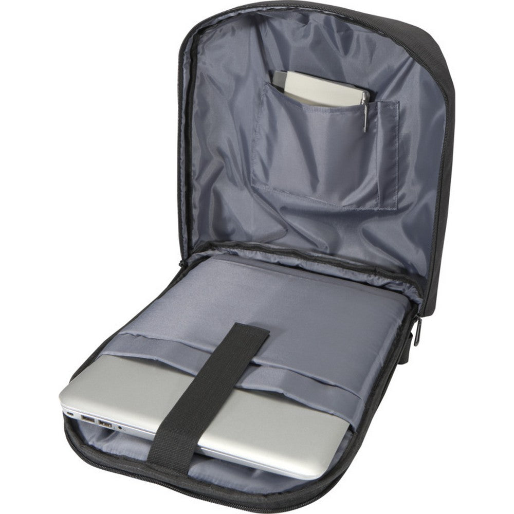 Black - Close up - Floso Luma Recycled Anti-Theft 10L Backpack