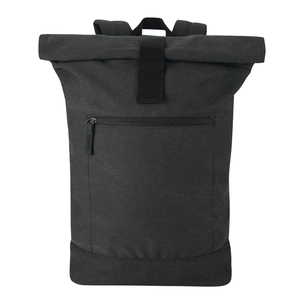 Black - Side - Floso Zaino Recycled Canvas 16L Backpack