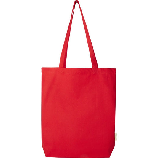Red - Front - Floso Odisha Organic Cotton 11L Tote Bag