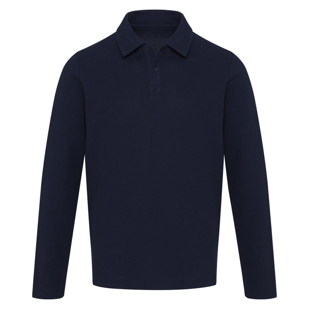 Navy - Side - Elevate Unisex Adult Apollo Long-Sleeved Polo Shirt