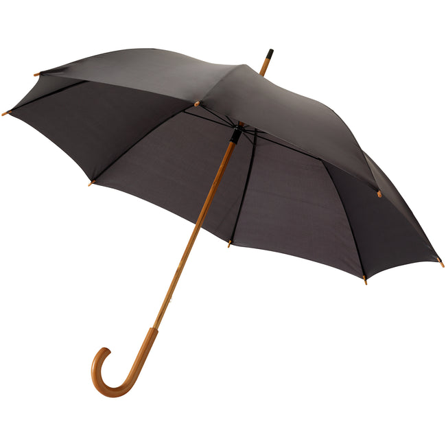 Solid Black - Front - Bullet 23 Inch Jova Classic Umbrella