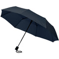 Navy - Front - Bullet 21 Inch Wali 3-Section Auto Open Umbrella