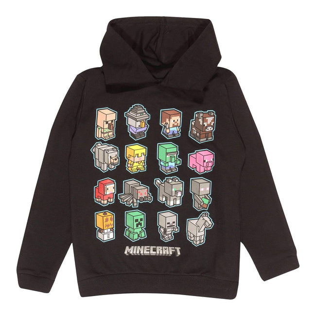Black - Side - Minecraft Boys Mini Mobs Pullover Hoodie
