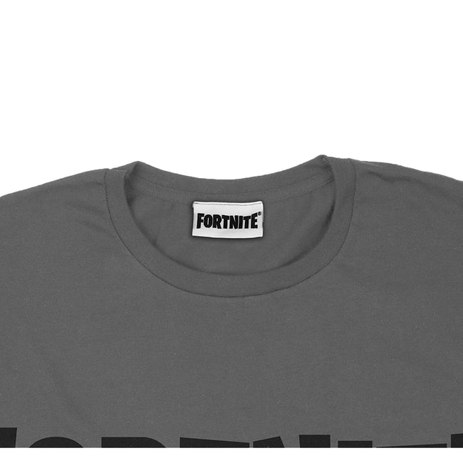 Charcoal - Lifestyle - Fortnite Womens-Ladies Logo Boyfriend T-Shirt