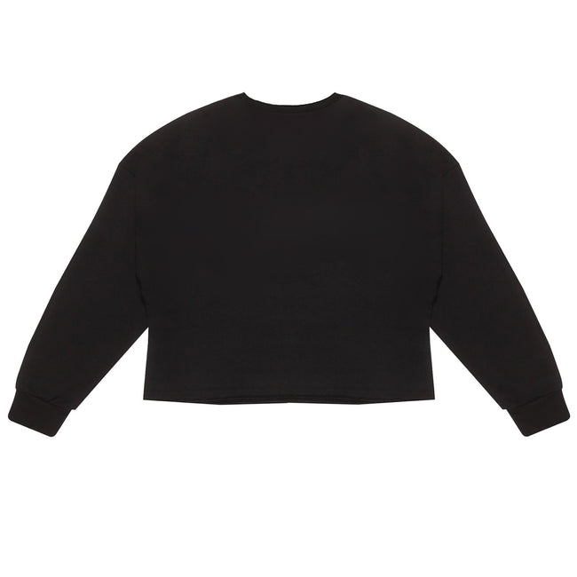 Black - Back - Friends Girls Logo Crop Sweatshirt
