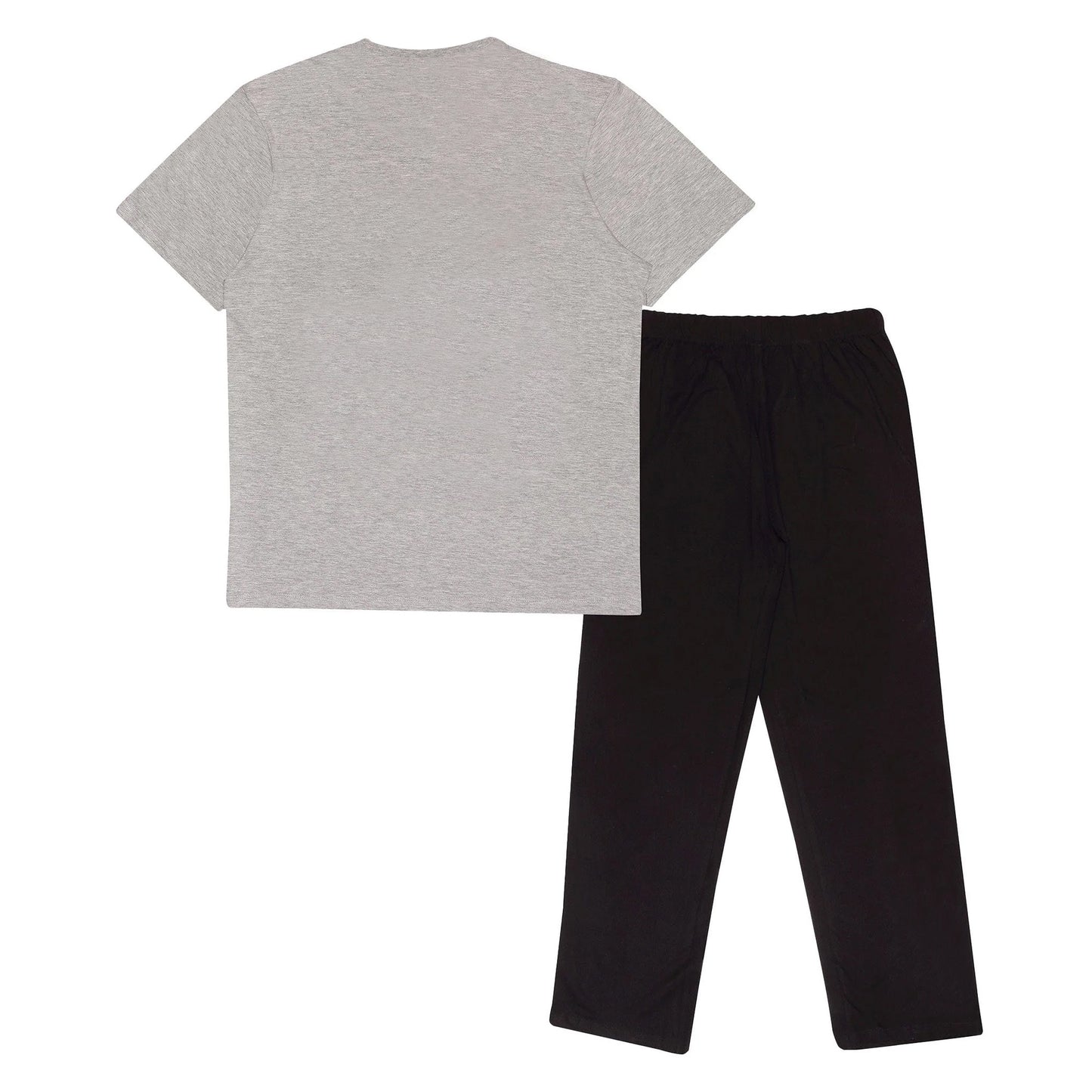 Black-Heather Grey - Back - Peppa Pig Mens World´s Best Dad Daddy Pig Pyjama Set