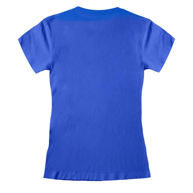 Royal Blue - Back - Superman Womens-Ladies Logo Fitted T-Shirt
